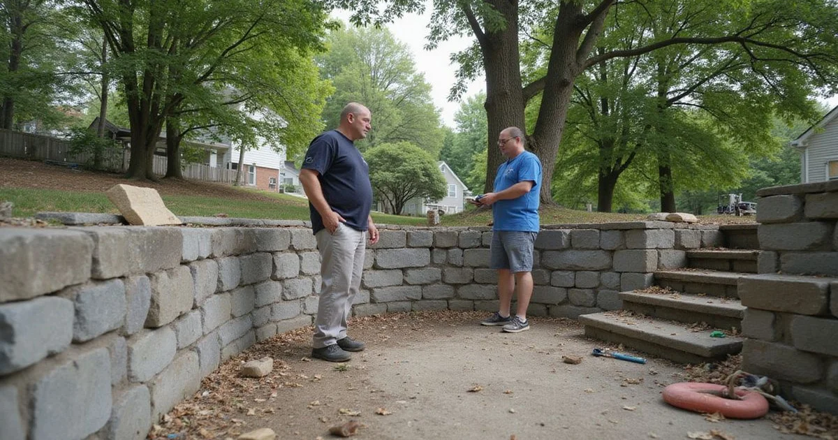 Who is liable when a retaining wall or chimney fails